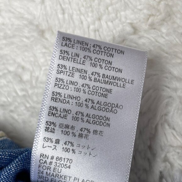 Pilcro by Anthropologie V-Neck Striped Belted Shift Dress Short Sleeve Sz 2 Blue - Picture 4 of 10